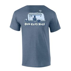 Old Guys Rule - King Of The Road T-Shirt Light Blue LARGE