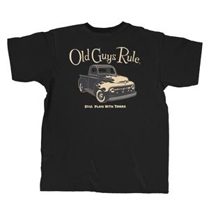 Old Guys Rule - Still Plays With Trucks T-Shirt Black LARGE
