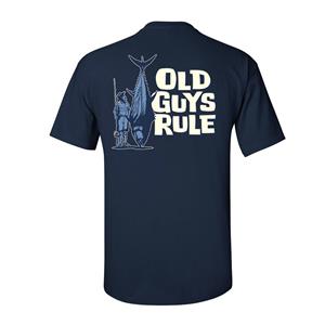 Old Guys Rule - Size Matters T-Shirt Blue LARGE