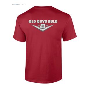 Old Guys Rule - Time Tested V8 T-Shirt Red 2X-LARGE