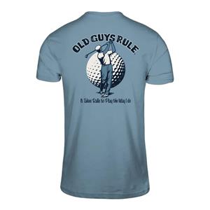 Old Guys Rule - It Takes Balls T-Shirt Blue LARGE