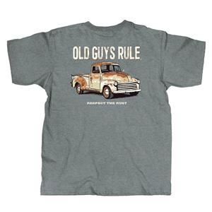Old Guys Rule - Respect The Rust T-Shirt Grey LARGE