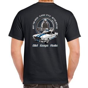 Old Guys Rule - Shelby Mustang GT350 T-Shirt Black LARGE