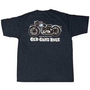 Old Guys Rule - Triumph Loud Fast Built To Last T-Shirt Black LARGE