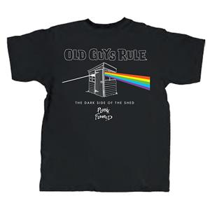 Old Guys Rule - Dark Side Of The Shed T-Shirt Black LARGE