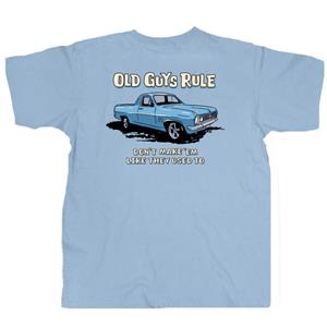Old Guys Rule Holden HR Ute - Don't Make Em Like They Used To T-Shirt Blue LARGE
