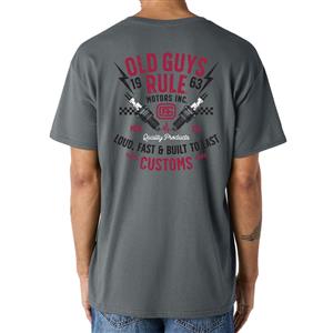 Old Guys Rule - Motors Inc 1963 T-Shirt Grey MEDIUM