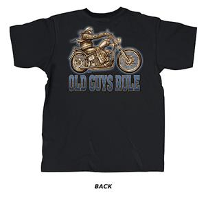Old Guys Rule - Easy Rider T-Shirt Black Large