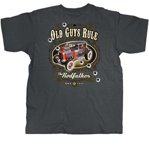 Old Guys Rule - The Rodfather T-Shirt Grey Large