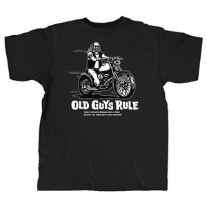 Old Guys Rule - Only A Biker Knows T-Shirt Black 2X-Large