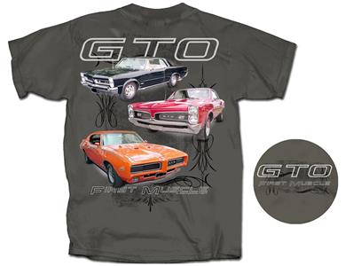 Pontiac GTO First Muscle T-Shirt Charcoal Grey 3X-LARGE DISCONTINUED