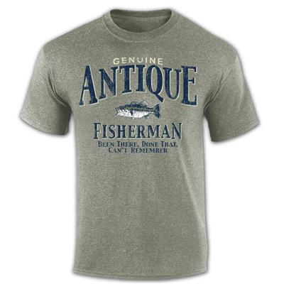 Genuine Antique Fisherman T-Shirt Green MEDIUM - Click Image to Close