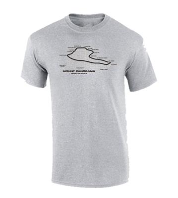 Mount Panorama Circuit T-Shirt Grey 4X-LARGE - Click Image to Close