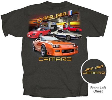 Camaro 3rd Gen T-Shirt Grey SMALL - Click Image to Close