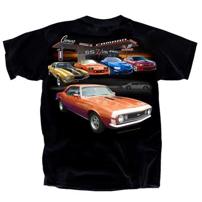 Camaro Gas Station T-Shirt Black LARGE DISCONTINUED - Click Image to Close