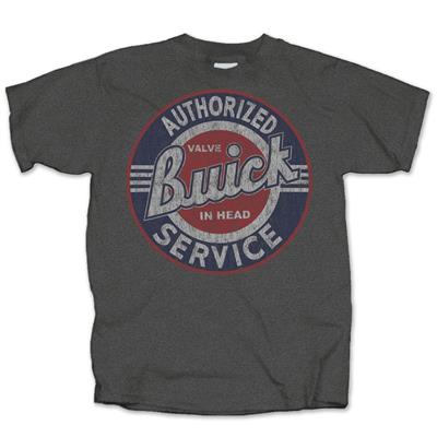 Buick Authorized Service Distressed Sign T-Shirt Grey LARGE DUE 2019 - Click Image to Close
