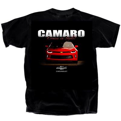 Camaro Cruise In Style T-Shirt Black LARGE - Click Image to Close