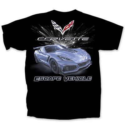 Corvette Escape Vehicle T-Shirt Black LARGE - Click Image to Close