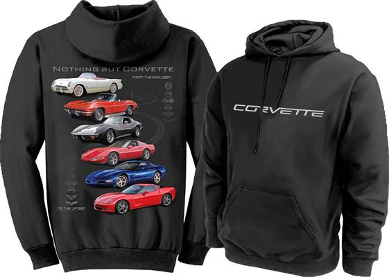 Nothing But Corvette Hoodie Black 2X-LARGE - Click Image to Close