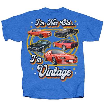 GM I'm Not Old I'm Vintage T-Shirt Blue SMALL - Click Image to Close