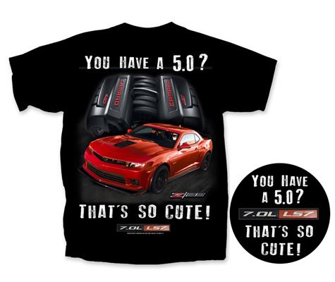 Camaro Z/28 - So Cute T-Shirt Black LARGE - Click Image to Close