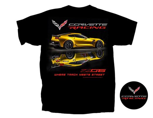 Corvette Racing C7 Z06 T-Shirt Black LARGE - Click Image to Close