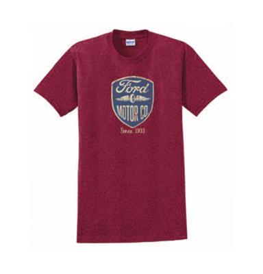 Ford Motor Co Wings Badge T-Shirt Red LARGE - Click Image to Close