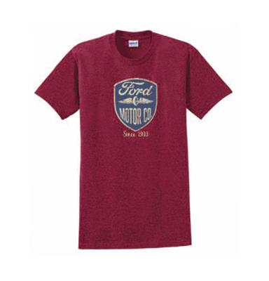 Ford Motor Co Wings Badge T-Shirt Red X-LARGE - Click Image to Close