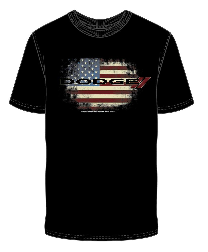 Dodge Flag T-Shirt Black 2X-LARGE - Click Image to Close