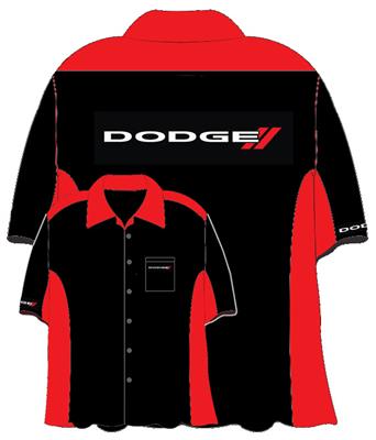 Dodge Crew Shirt Black/Red LARGE - Click Image to Close