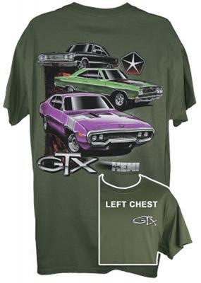 Plymouth GTX T-Shirt Green LARGE - Click Image to Close