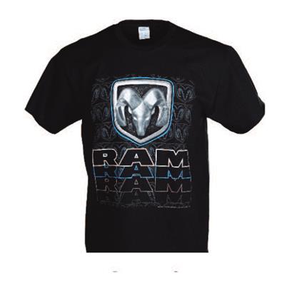 Dodge Ram Triple Threat T-Shirt Black LARGE - Click Image to Close