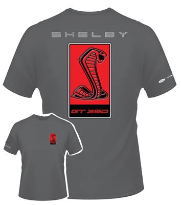 Shelby GT350 Mustang T-Shirt Grey 2X-LARGE - Click Image to Close