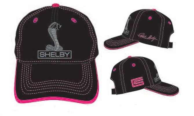 Shelby Cobra Logo Signature Cap Black/Pink - Click Image to Close