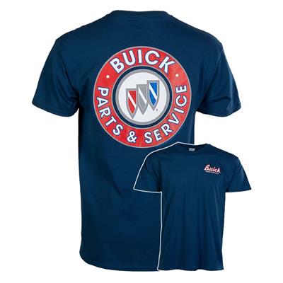 Buick Parts And Service T-Shirt Blue MEDIUM - Click Image to Close