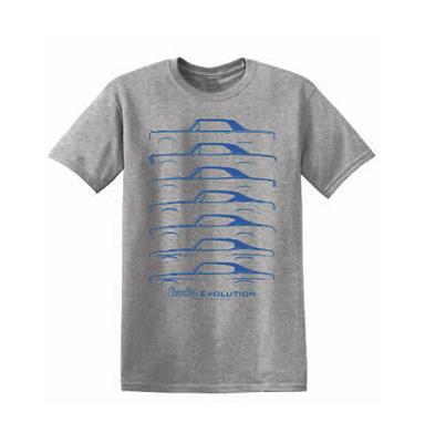 Chevrolet Chevelle Evolution T-Shirt Grey LARGE - Click Image to Close