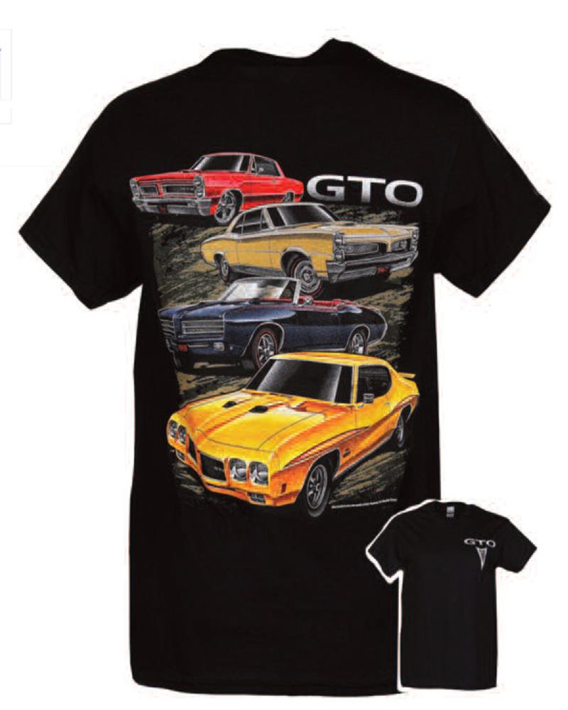 Pontiac GTO 4 T-Shirt Black LARGE - Click Image to Close