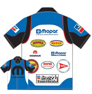 Mopar Multi Logos Crew Shirt LARGE - Click Image to Close