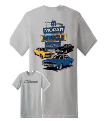 Dodge Chargers 3 Sign T-Shirt Grey X-LARGE DISCONTINUED - Click Image to Close