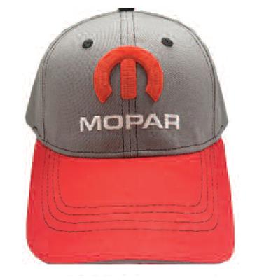 Mopar M Logo Cap Grey/Red - Click Image to Close