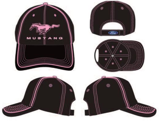 Pink Mustang Cap Black - Click Image to Close