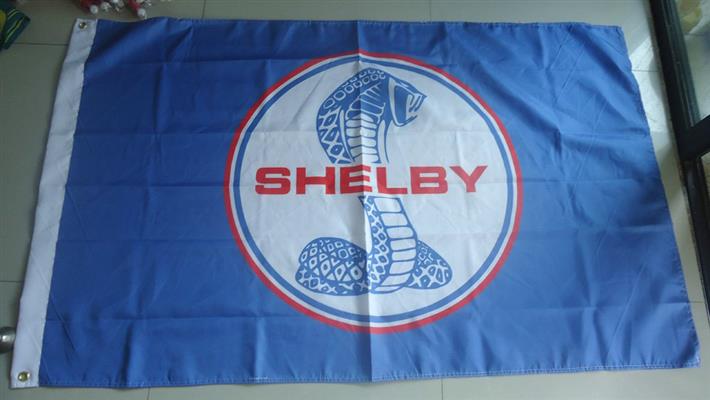 Shelby Cobra Flag Blue 150x90cm - Click Image to Close