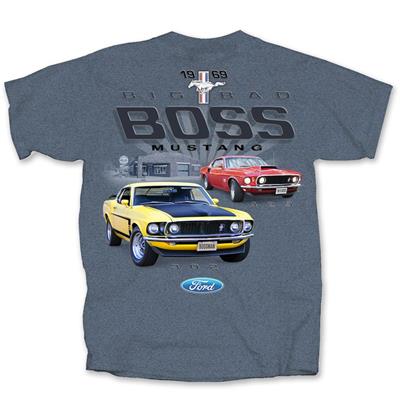 Mustang 1969 Big Bad Boss T-Shirt Navy Indigo 2X-LARGE DISCONTINUED - Click Image to Close