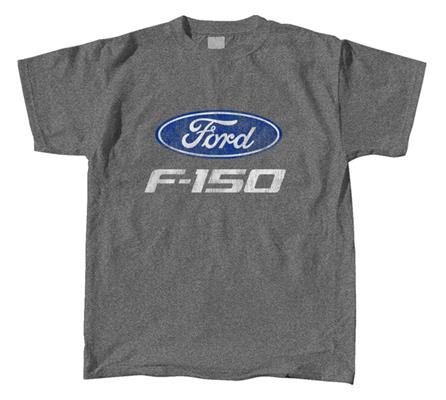 Ford F-150 Truck Logo T-Shirt Grey SMALL - Click Image to Close