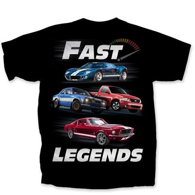 Ford Fast Legends T-Shirt Black LARGE - Click Image to Close