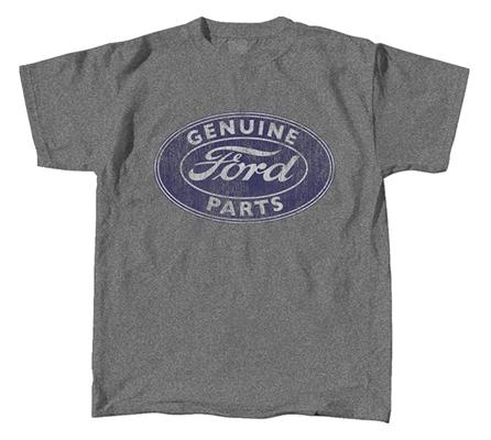 Ford Genuine Parts Sign T-Shirt Grey MEDIUM DISCONTINUED - Click Image to Close