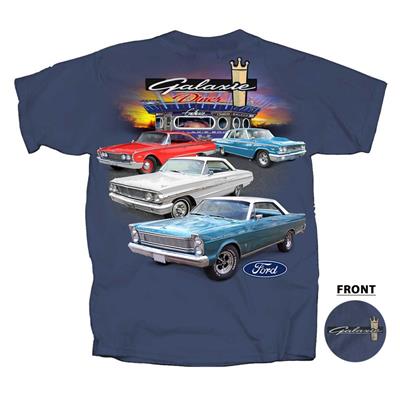 Ford Galaxie Diner T-Shirt Blue LARGE DISCONTINUED - Click Image to Close