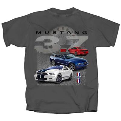 Ford Mustang 3.7 T-Shirt Grey MEDIUM DISCONTINUED - Click Image to Close