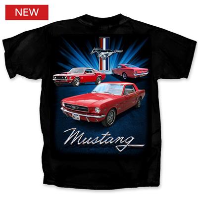 Mustang Triple Threat T-Shirt Black LARGE - Click Image to Close