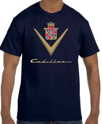 Cadillac 1940s Logo T-Shirt Black X-LARGE - Click Image to Close